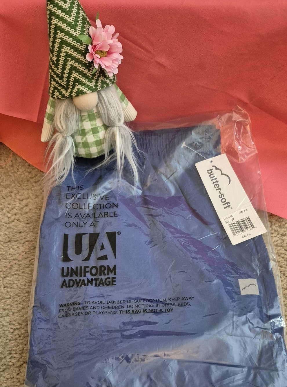 XL_Petite Uniform Advantage Galaxy Blue Butter-Soft Womens Scrub Pants. NEW!!